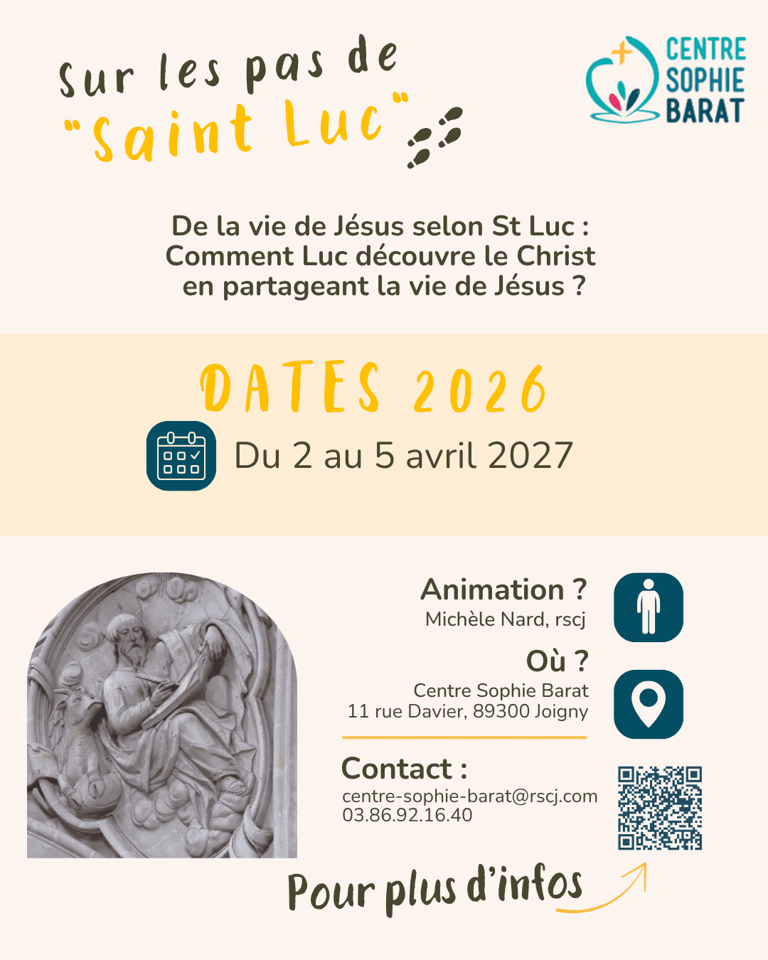 Retraite : Sur les pas de saint Luc